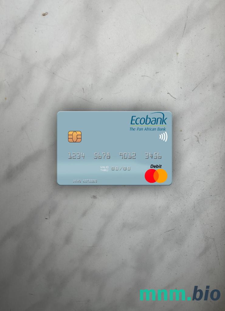 Senegal Ecobank Sénégal wygląd zdjęcia mastercard skan PSD + zdjęcie